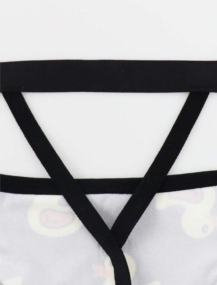 Playful duck-print men's thong.